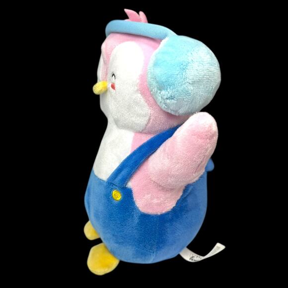 Pud Gy Pink Penguin Blue Earmuffs Plush Soft Toy Stuffed Animal - Picture 6 of 7